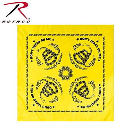 Bandana-Don't Tread On Me (Black or Yellow)